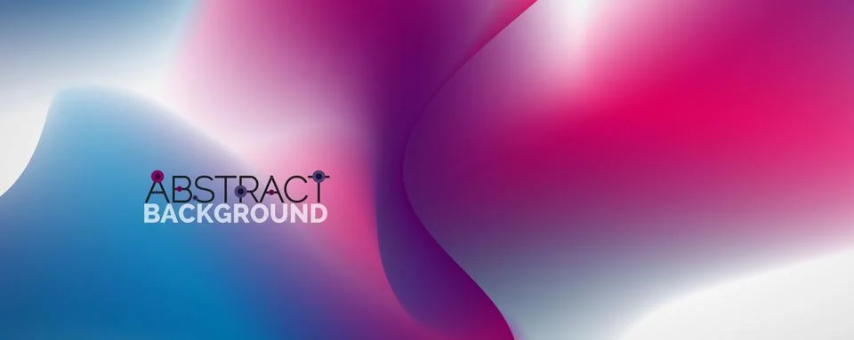 Fluid color gradient abstract background, trendy colorful wallpaper. Vector Illustrazione stock
