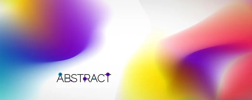 Fluid color gradient abstract background, trendy colorful wallpaper. Vector イラスト素材