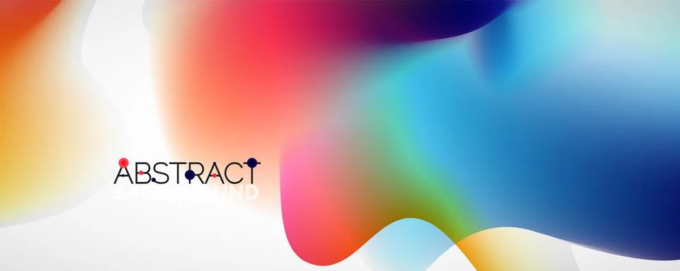 Fluid color gradient abstract background, trendy colorful wallpaper. Vector Illustrazione stock
