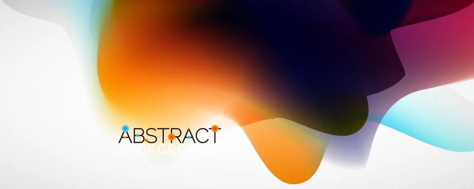 Fluid color gradient abstract background, trendy colorful wallpaper. Vector Stock Illustration