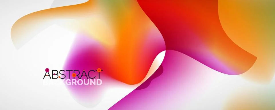 Fluid color gradient abstract background, trendy colorful wallpaper. Vector Ilustración de archivo