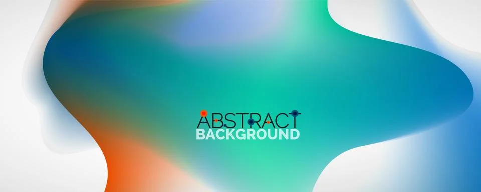 Fluid color gradient abstract background, trendy colorful wallpaper. Vector Stock Illustration