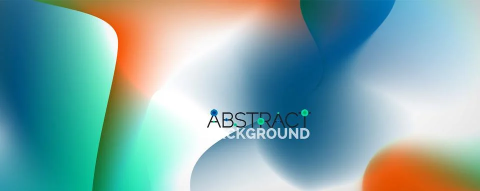 Fluid color gradient abstract background, trendy colorful wallpaper. Vector Stock Illustration