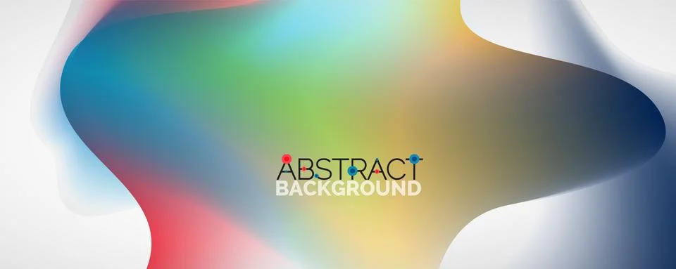 Fluid color gradient abstract background, trendy colorful wallpaper. Vector Illustrazione stock