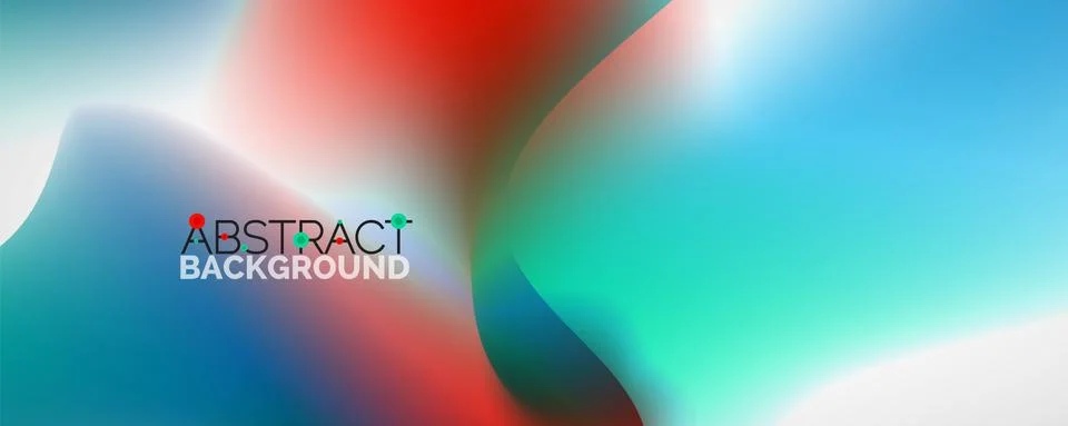 Fluid color gradient abstract background, trendy colorful wallpaper. Vector Stock Illustration