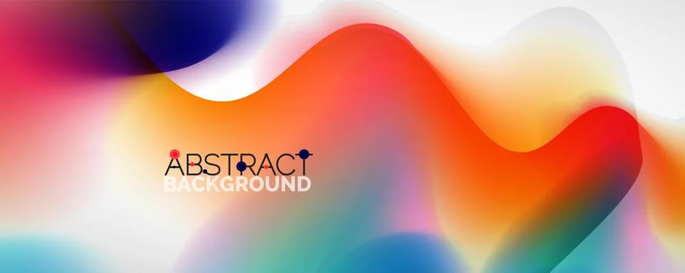 Fluid color gradient abstract background, trendy colorful wallpaper. Vector Stock Illustration