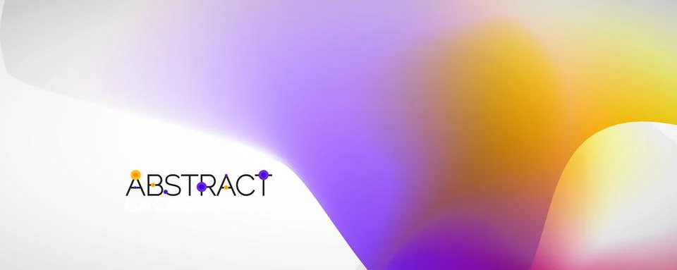 Fluid color gradient abstract background, trendy colorful wallpaper. Vector Illustrazione stock
