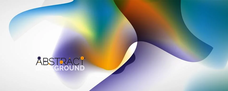 Fluid color gradient abstract background, trendy colorful wallpaper. Vector Stock Illustration