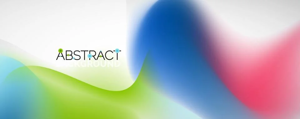 Fluid color gradient abstract background, trendy colorful wallpaper. Vector Stock Illustration
