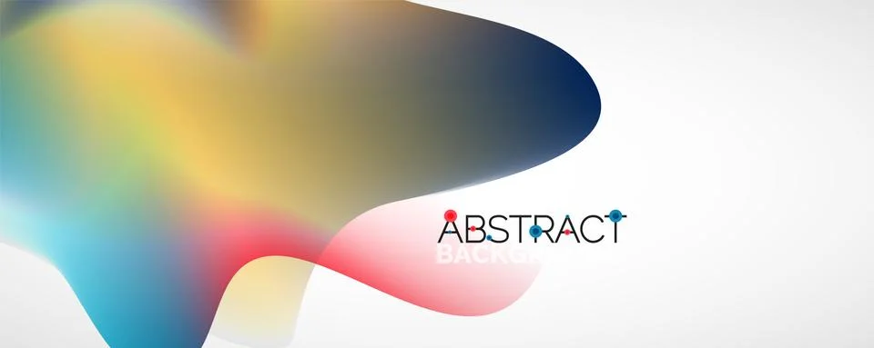 Fluid color gradient abstract background, trendy colorful wallpaper. Vector Stock Illustration