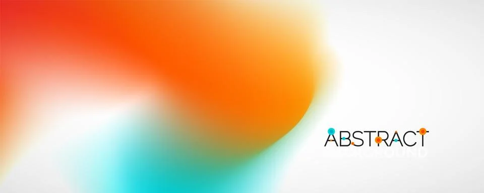 Fluid color gradient abstract background, trendy colorful wallpaper. Vector Stock Illustration