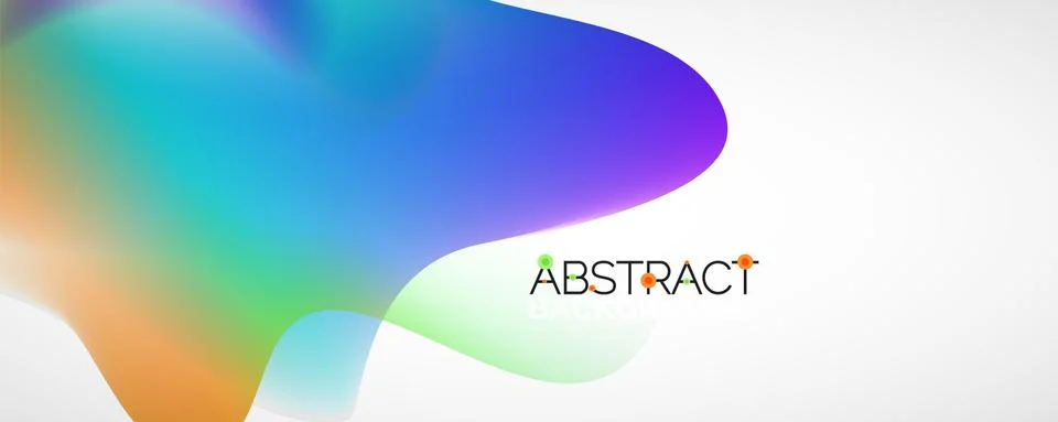 Fluid color gradient abstract background, trendy colorful wallpaper. Vector Stock Illustration