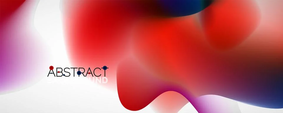 Fluid color gradient abstract background, trendy colorful wallpaper. Vector Ilustración de archivo