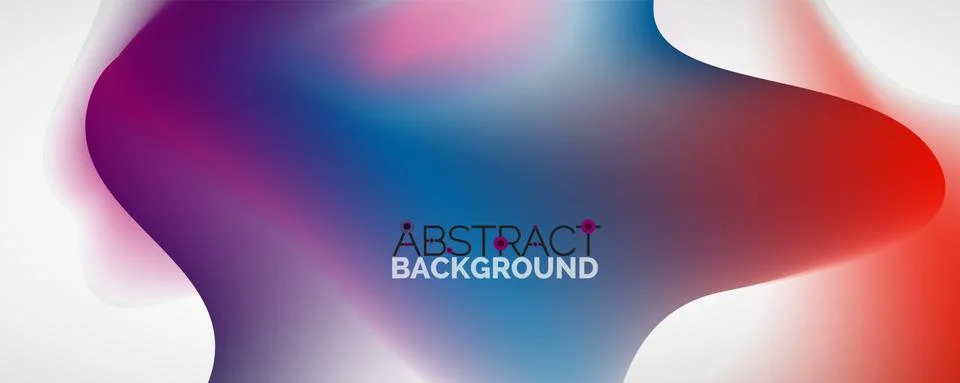Fluid color gradient abstract background, trendy colorful wallpaper. Vector Ilustración de archivo