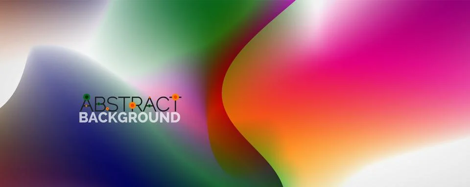Fluid color gradient abstract background, trendy colorful wallpaper. Vector イラスト素材