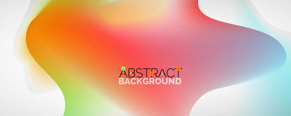 Fluid color gradient abstract background, trendy colorful wallpaper. Vector Stock Illustration