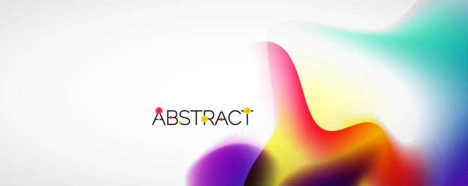 Fluid color gradient abstract background, trendy colorful wallpaper. Vector Stock Illustration