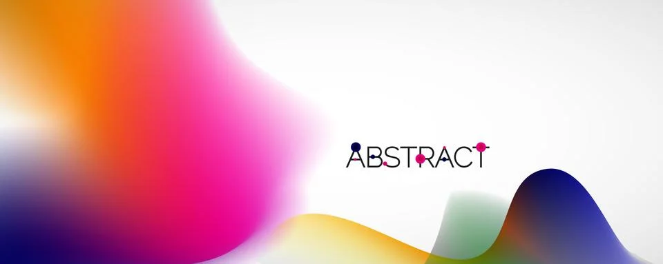 Fluid color gradient abstract background, trendy colorful wallpaper. Vector Stock Illustration