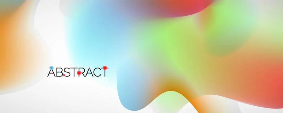 Fluid color gradient abstract background, trendy colorful wallpaper. Vector Illustrazione stock