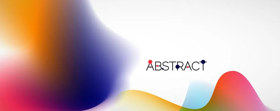 Fluid color gradient abstract background, trendy colorful wallpaper. Vector Illustrazione stock