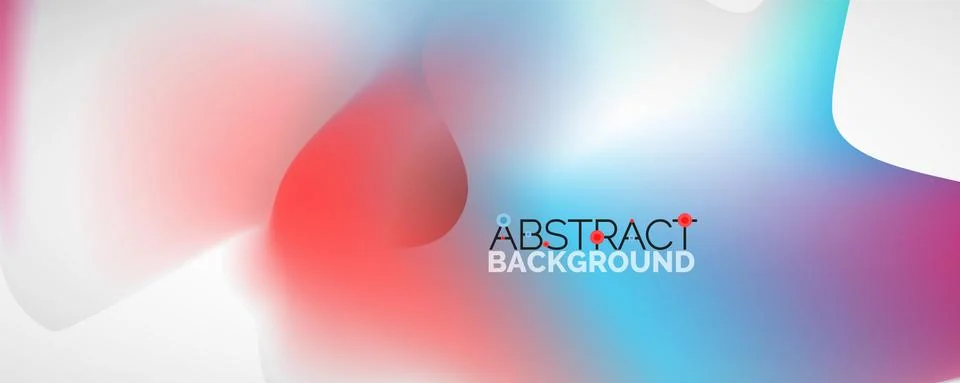 Fluid color gradient abstract background, trendy colorful wallpaper. Vector Stock Illustration