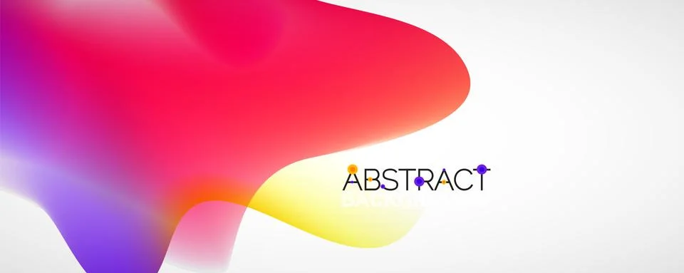 Fluid color gradient abstract background, trendy colorful wallpaper. Vector Stock Illustration