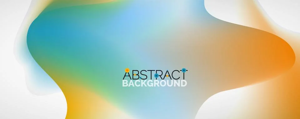 Fluid color gradient abstract background, trendy colorful wallpaper. Vector Stock Illustration
