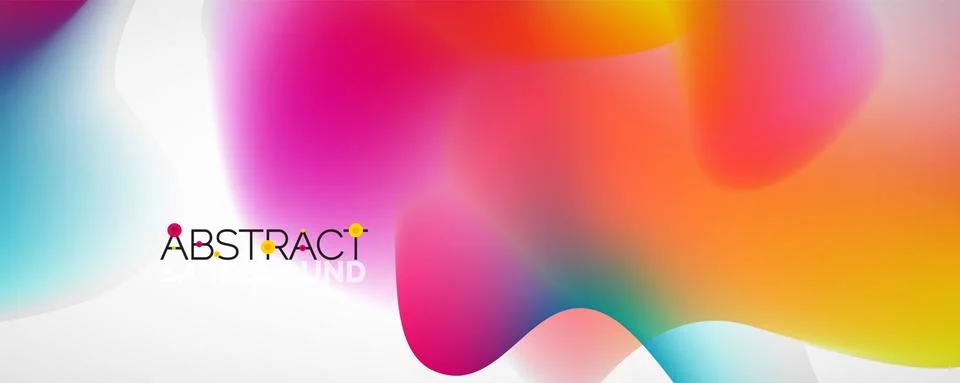 Fluid color gradient abstract background, trendy colorful wallpaper. Vector イラスト素材