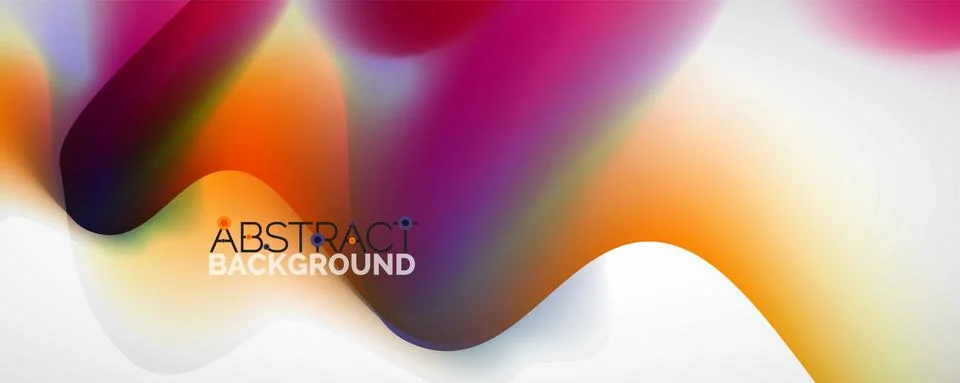 Fluid color gradient abstract background, trendy colorful wallpaper. Vector Stock Illustration