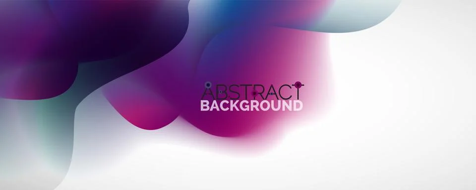 Fluid color gradient abstract background, trendy colorful wallpaper. Vector Stock Illustration