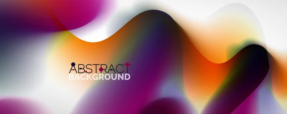 Fluid color gradient abstract background, trendy colorful wallpaper. Vector Stock Illustration