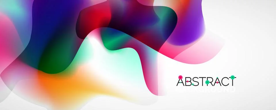 Fluid color gradient abstract background, trendy colorful wallpaper. Vector Stockillustratie