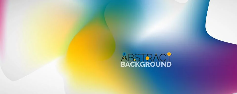 Fluid color gradient abstract background, trendy colorful wallpaper. Vector Ilustración de archivo