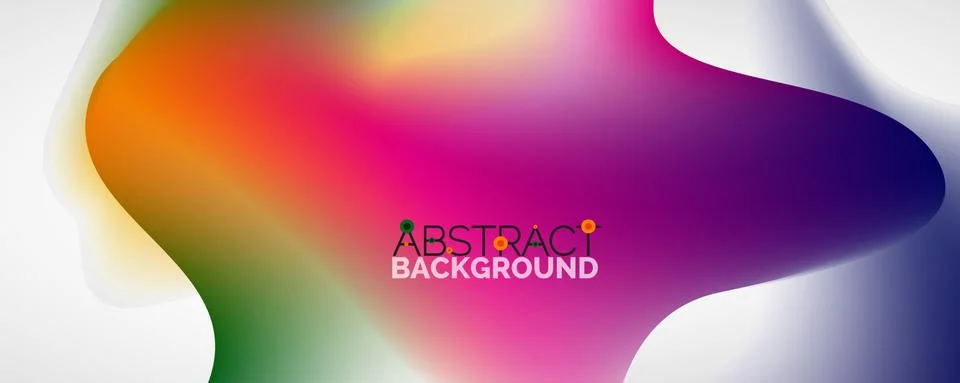 Fluid color gradient abstract background, trendy colorful wallpaper. Vector Stock Illustration