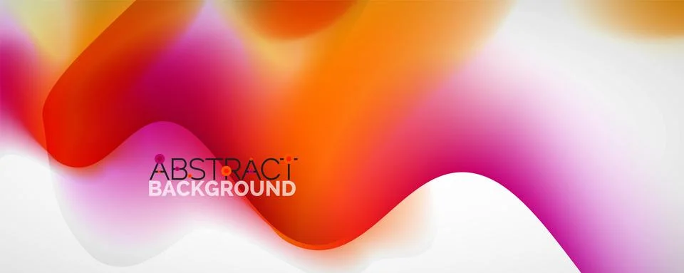 Fluid color gradient abstract background, trendy colorful wallpaper. Vector Illustrazione stock