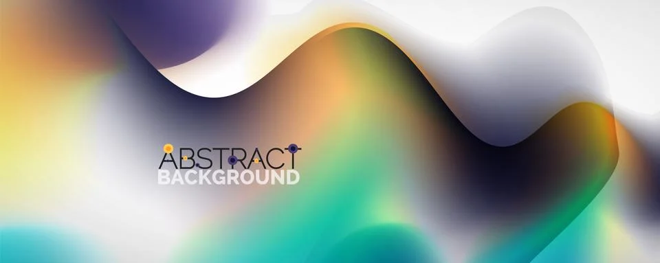 Fluid color gradient abstract background, trendy colorful wallpaper. Vector Stock Illustration