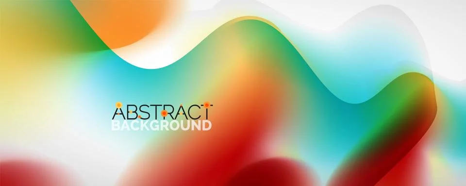 Fluid color gradient abstract background, trendy colorful wallpaper. Vector Stock Illustration