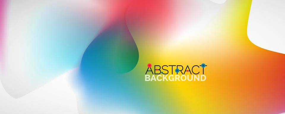 Fluid color gradient abstract background, trendy colorful wallpaper. Vector Stock Illustration