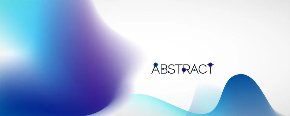Fluid color gradient abstract background, trendy colorful wallpaper. Vector Stock Illustration