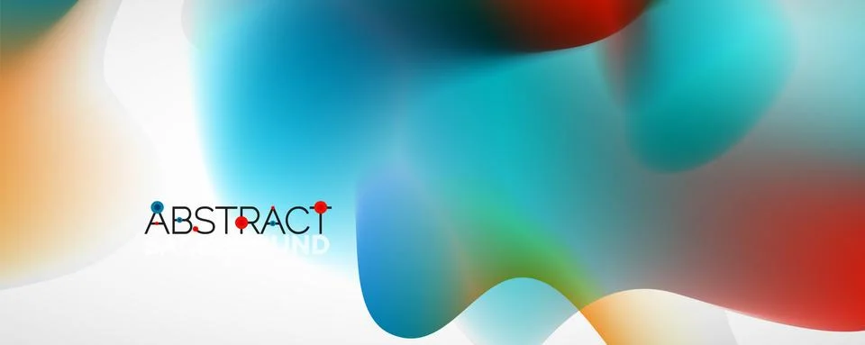 Fluid color gradient abstract background, trendy colorful wallpaper. Vector Stockillustratie