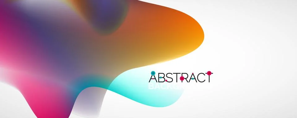 Fluid color gradient abstract background, trendy colorful wallpaper. Vector Ilustración de archivo