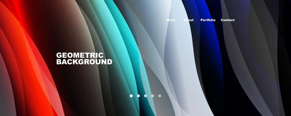 Fluid color gradients with dynamic wave line effect. Vector Illustration For Stock Illustration