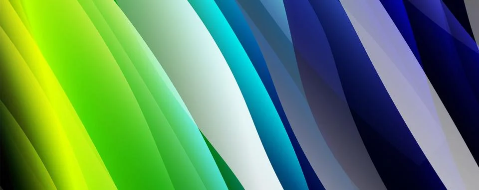 Fluid color gradients with dynamic wave line effect. Vector Illustration For 스톡 일러스트