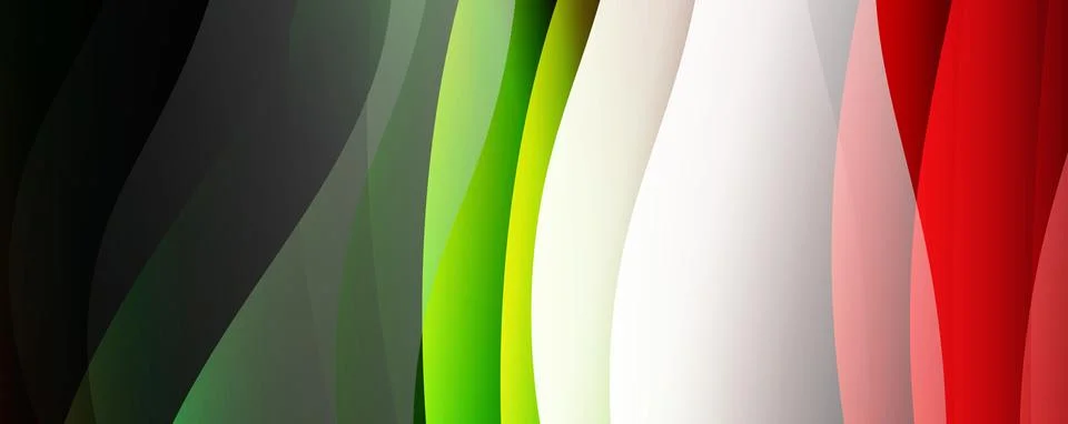 Fluid color gradients with dynamic wave line effect. Vector Illustration For Stock Illustration