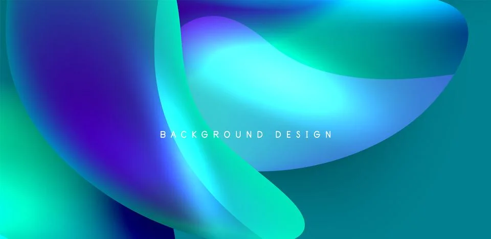 Fluid color liquid 3d elements abstract background イラスト素材