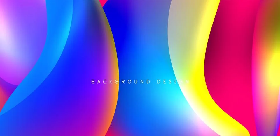 Fluid color liquid 3d elements abstract background イラスト素材