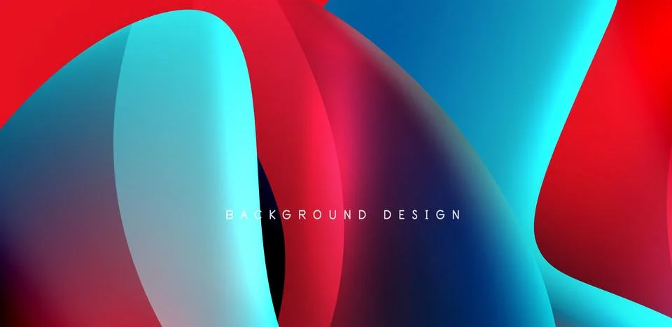 Fluid color liquid 3d elements abstract background Illustrazione stock