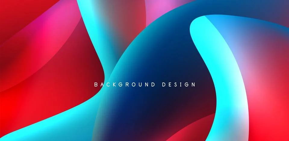 Fluid color liquid 3d elements abstract background Stockillustratie
