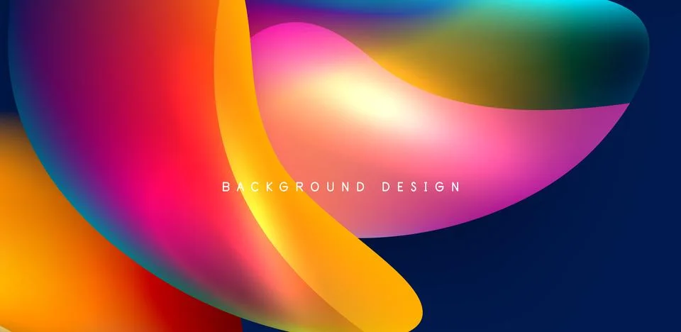 Fluid color liquid 3d elements abstract background 스톡 일러스트