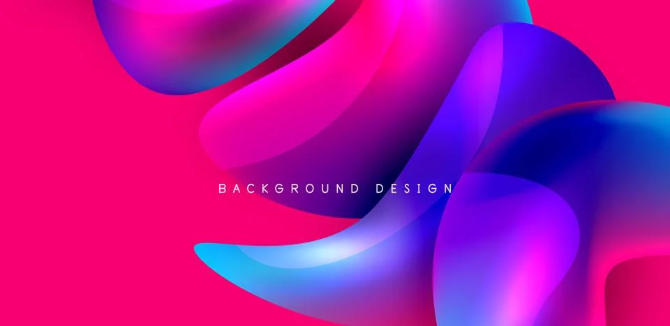 Fluid color liquid 3d elements abstract background イラスト素材